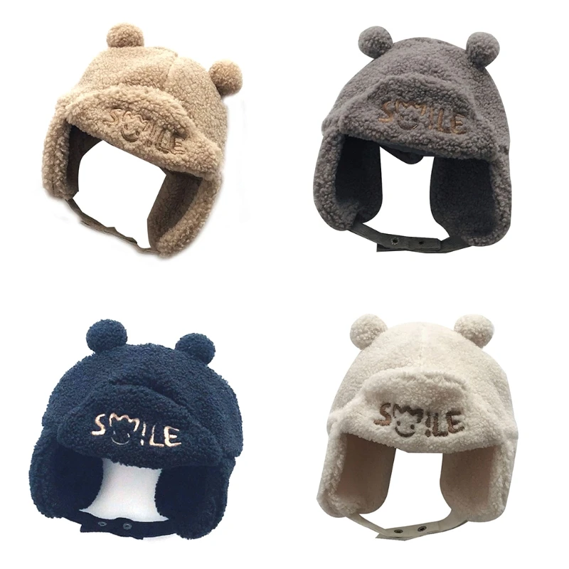 

Детская шапка-бини из мягкого хлопка, с застежкой на уши