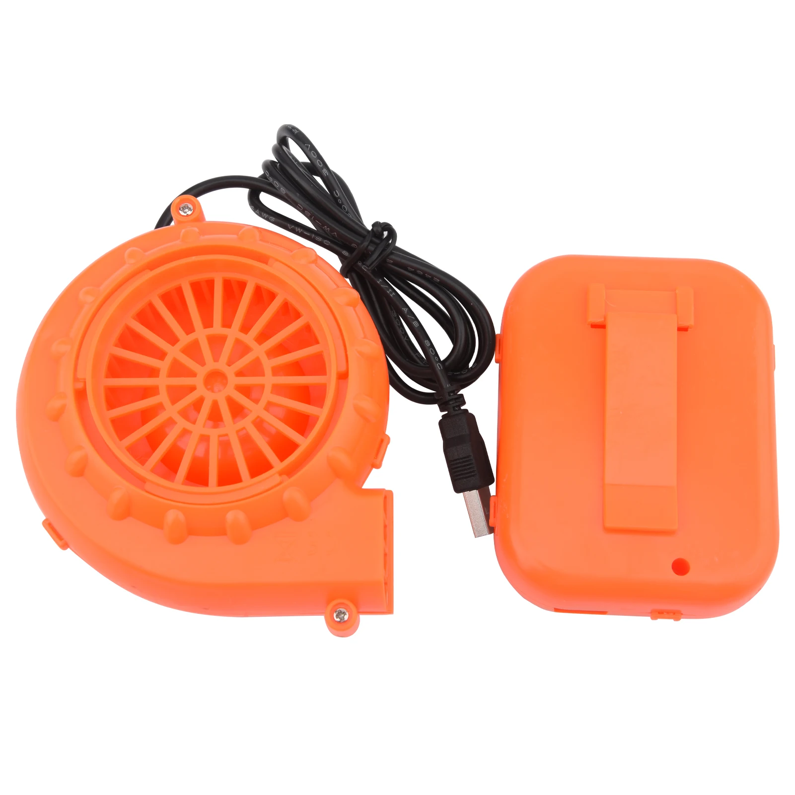 

Orange Inflatable Toy Mascot Head Battery Powered Portable Mini DC 6V For Doll Costume Electric Air Blower