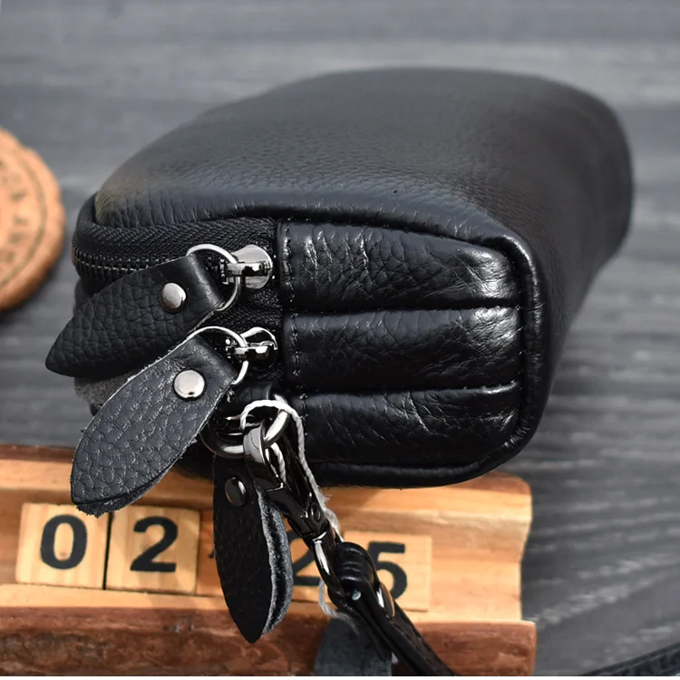 Aliwood Large-Capacity Long Women's Wallet Genuine Leather Clutch Bag 3-Layer Zipper Cowhide Phone Bags Coin Purse Embrayage Sac