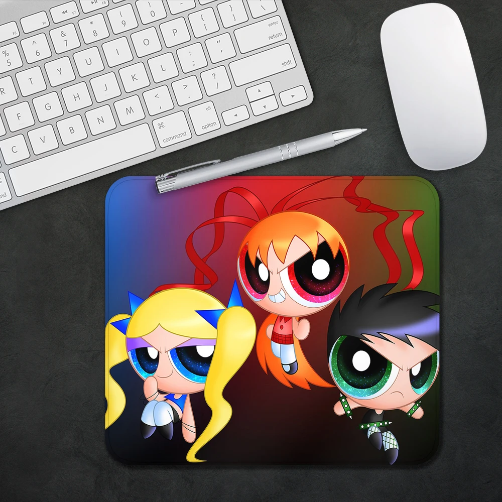 

Brave Powerpuff Girls Design Pattern Game mousepad Small Pads Rubber Mouse Mat MousePad Desk Gaming Mousepad Cup Mat
