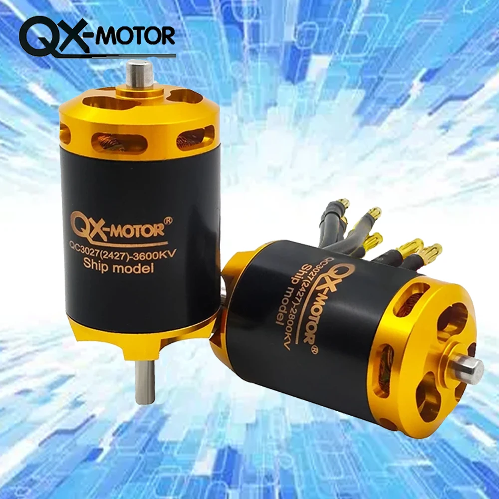 

Бесщеточный двигатель 3027 3600KV 3800kv QX-MOTOR 90A 120A esc RC без сердечника, мощный крутящий момент, игрушечный автомобиль, корабль, лодка, модель самолета