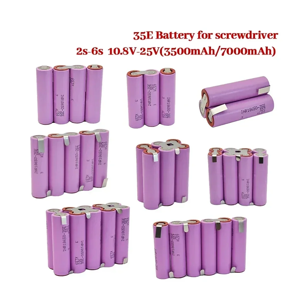 

18650 Lithium-ion Battery Customized 12.6V/14.8 V/18V/25.2V, 3500mAh, 7000mAh Screwdriver Battery Pack, 30 A High Discharge
