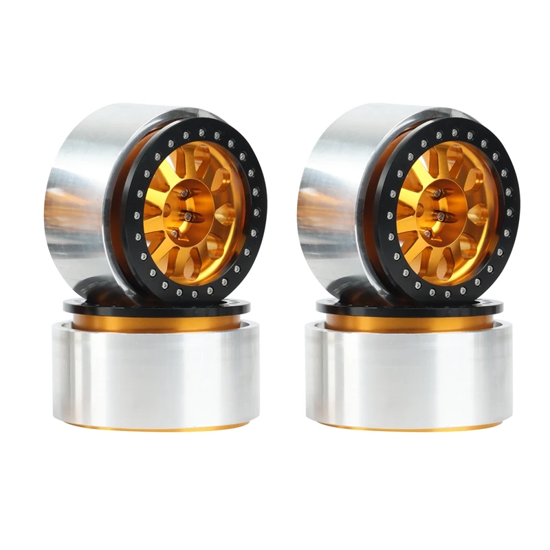 

4PCS Aluminum Alloy 2.9 Inch Beadlock Wheel Rim Wheel Hub For 1/6 RC Crawler Car Axial SCX6 AXI05000 JEEP Parts