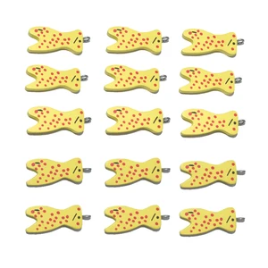 Mini Wooden Zipper Puller Cartoon Giraffe Zipper Puller Keychain Accessory For Zipper Puller Key Ring - 12pcs
