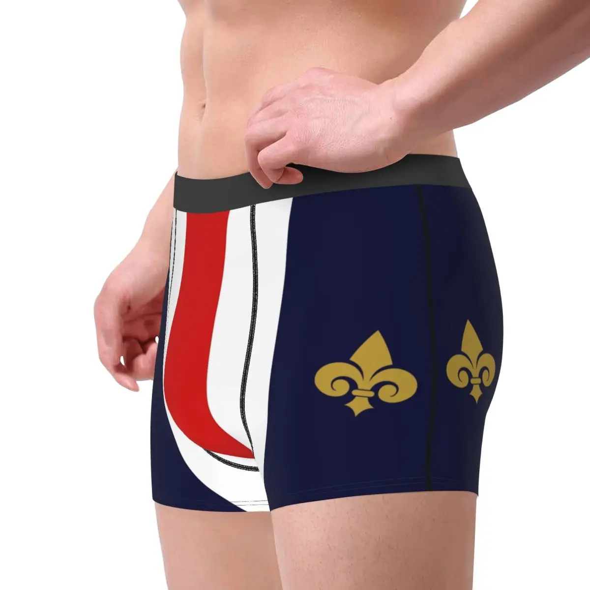 Нижнее белье Fleur De Lis на заказ с флагом Франции мужские роскошные трусы-боксеры