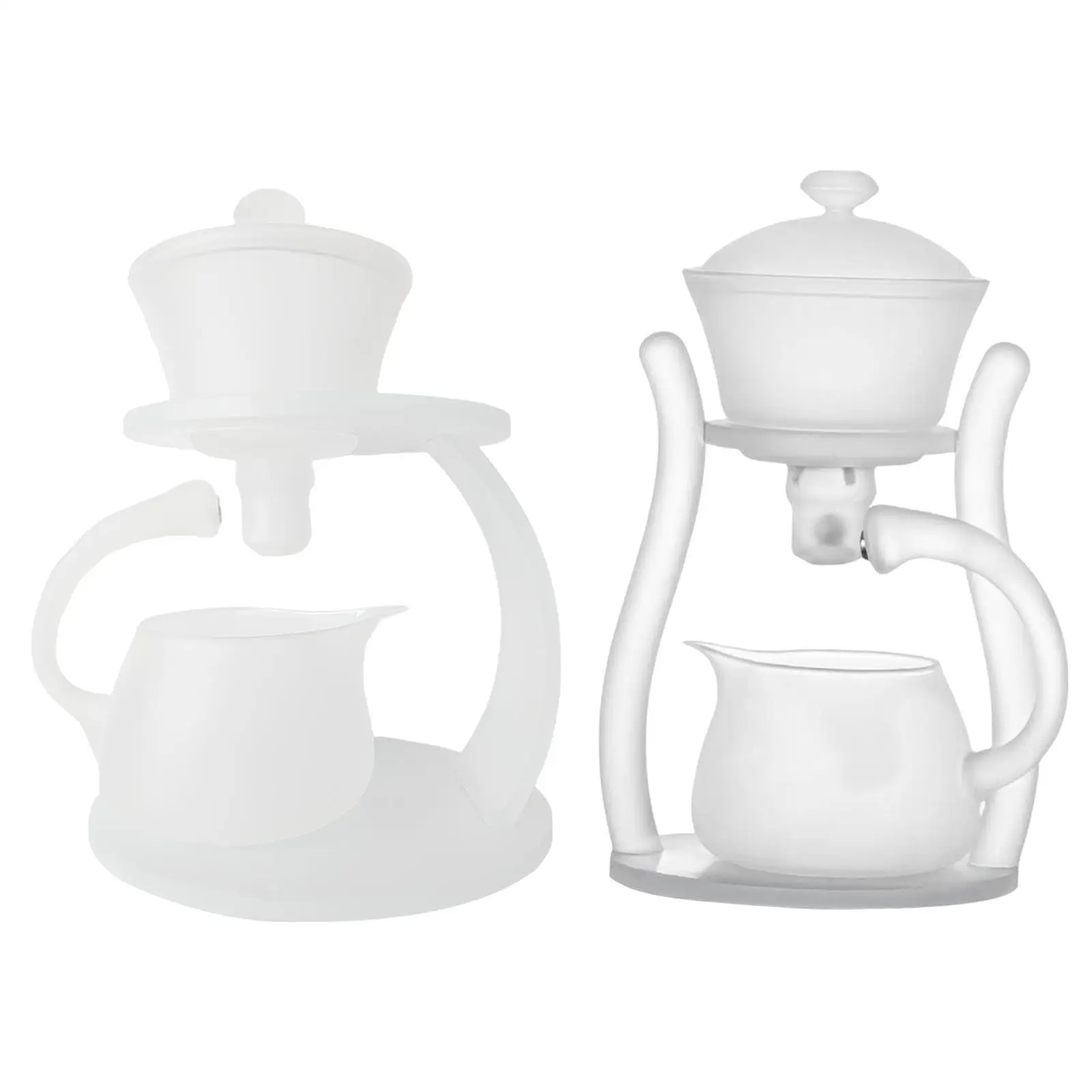 

Вращающийся Чайник для чая и кофе Lazy чайный набор кунг-фу, капельный горшок из боросиликатного стекла, заварочный чайник с базовым прозрачн...