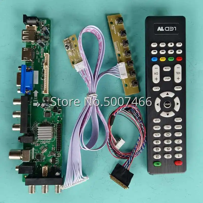 

For LP156WF1-TLA1/TLE1/TLF1/TLF3/TLF4 DVB Digital LVDS 40-Pin 1920*1080 VGA USB AV TV 3663 Panel LCD Controller Board Kit