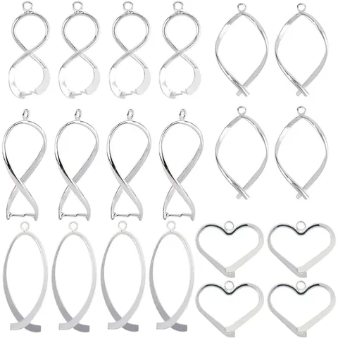 Латунные зажимы для бижутерии nbeads, 20 шт., 5 стилей