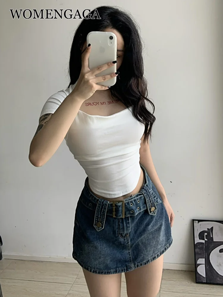 

Футболка женская с квадратным вырезом и коротким рукавом, F1AC