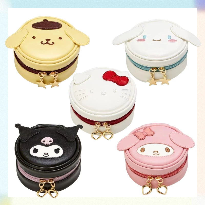 

Anime Hello Kitty Coin Purse Sanrio My Melody Kuromi Pudding Cute Wallet Round Storage Jewelry Box Earphone Bag Collectible Gift