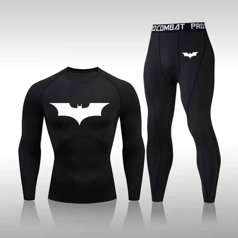 

2-piece Sets Compression Suits Men's Quick Dry Set Clothes Sport Running MMA Jogging Gym Work Out Fitness Tracksuit Clothing
