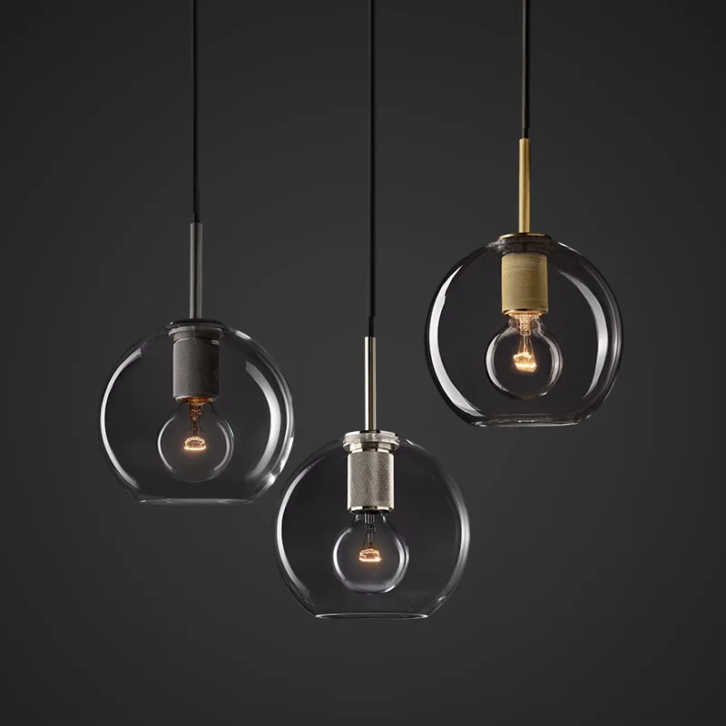 

hanging globe lamps retro pendant light industrial glass oval ball glass ball clear lamp cord kitchen light luminaria de mesa