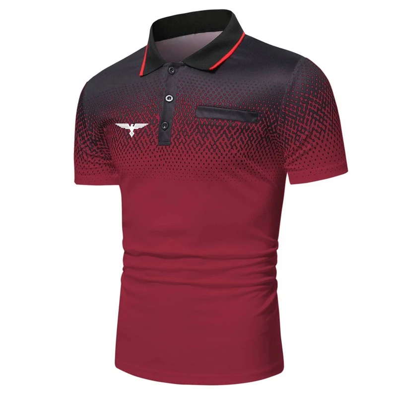

Высококачественная летняя новая мужская повседневная рубашка-поло с коротким рукавом