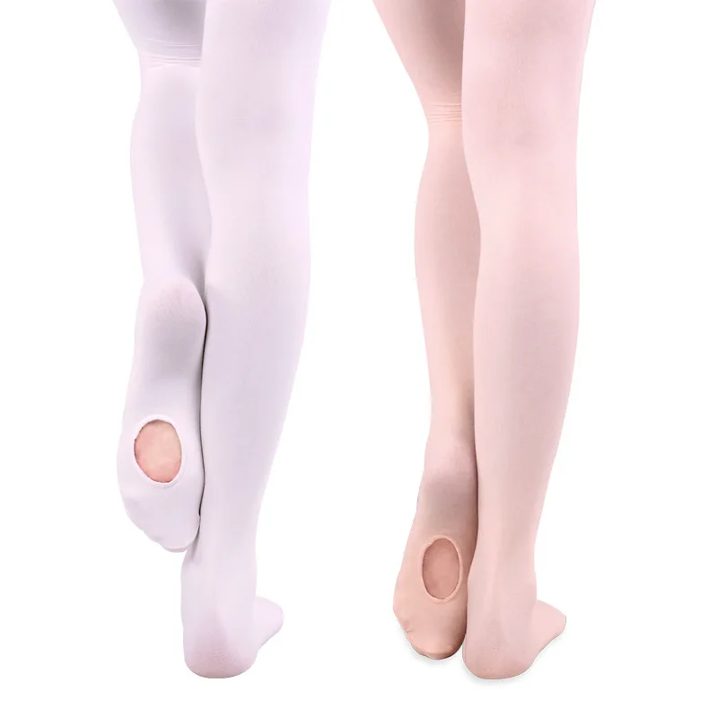 

3pairs/lot Professional Kids dancing pantyhose Children Girls Soft Ballet Dance Tights With Hole 60D