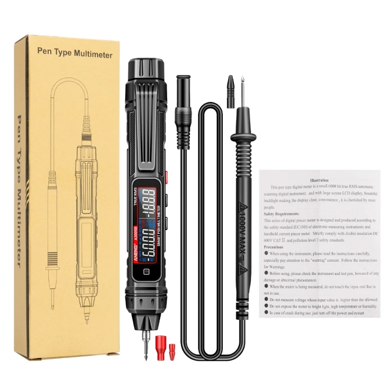 

Digital Multimeter Pen Type Meter Voltmeter Tester Backlight-Flashlight