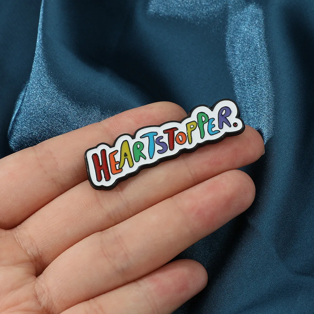 

Heartstopper Color Logo Enamel Pins Cool Brooches For Clothes Backpack Enamel Badges Fashion Jewelry Accessories Holiday Gifts