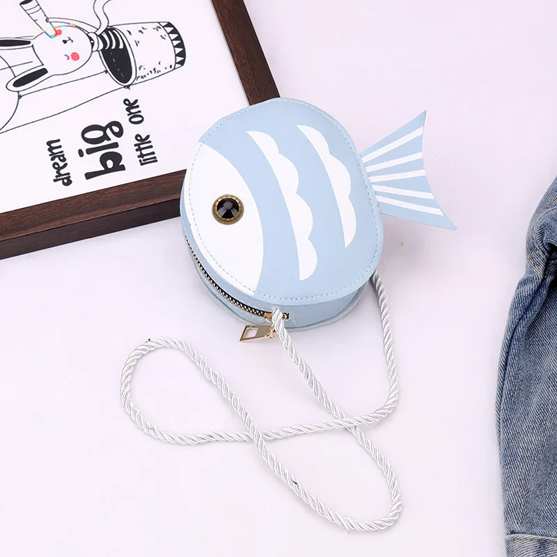 Детская сумка в форме милой рыбы мультяшная мини через плечо для мальчиков и