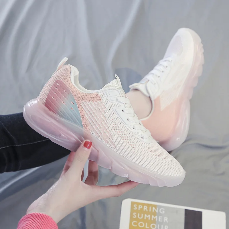 

Women Jelly Sole Walking Shoes Fashion Sock Sneakers Breathe Comfortable Nursing Shoes Casual Platform Loafers Non-Slip