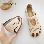 Кроссовки EOEODOIT женские на плоской подошве, сандалии с круглым носком, эспадрильи, кожа, Повседневная летняя обувь
