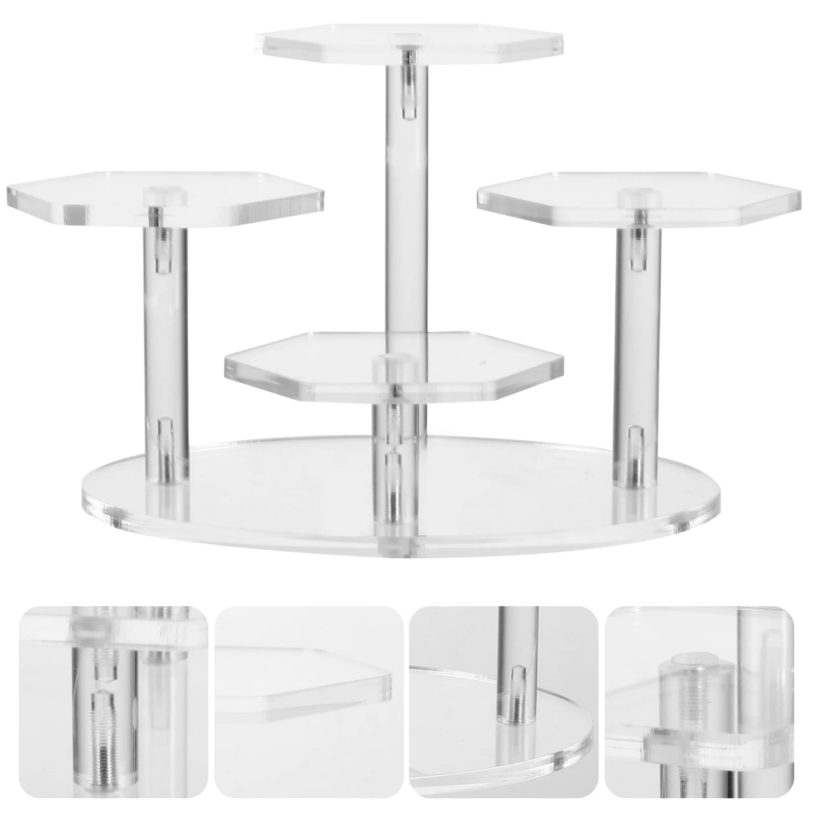 

Display Stand Risers Acrylic Organizer Riser Cupcakerack Clear Eyeglass Parfüm Retail Watch Jewelry Figure Dessert Action Regal