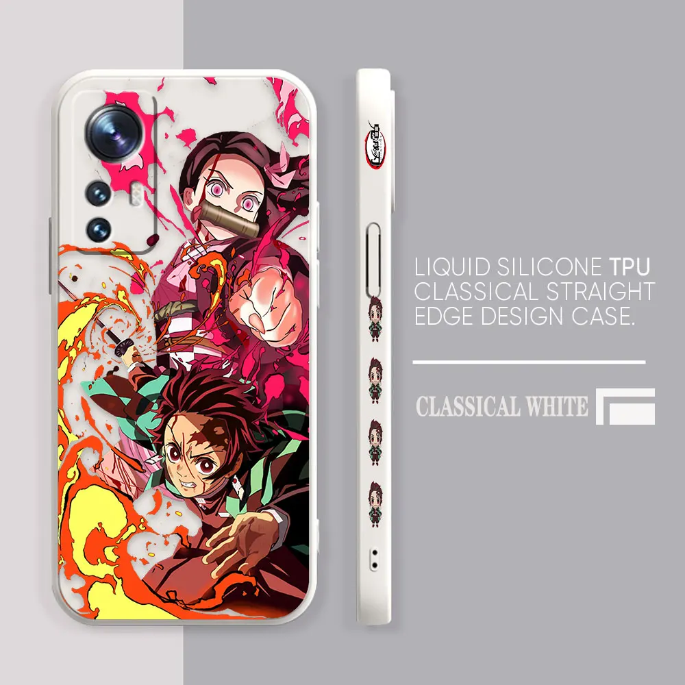 Phone Case For Xiaomi 13 12 12T 12S 11 11T 10 10S 9 Pro Ultra Lite Case Cover Funda Cqoue Shell Capa Anime Tanjiro Demon Slayer