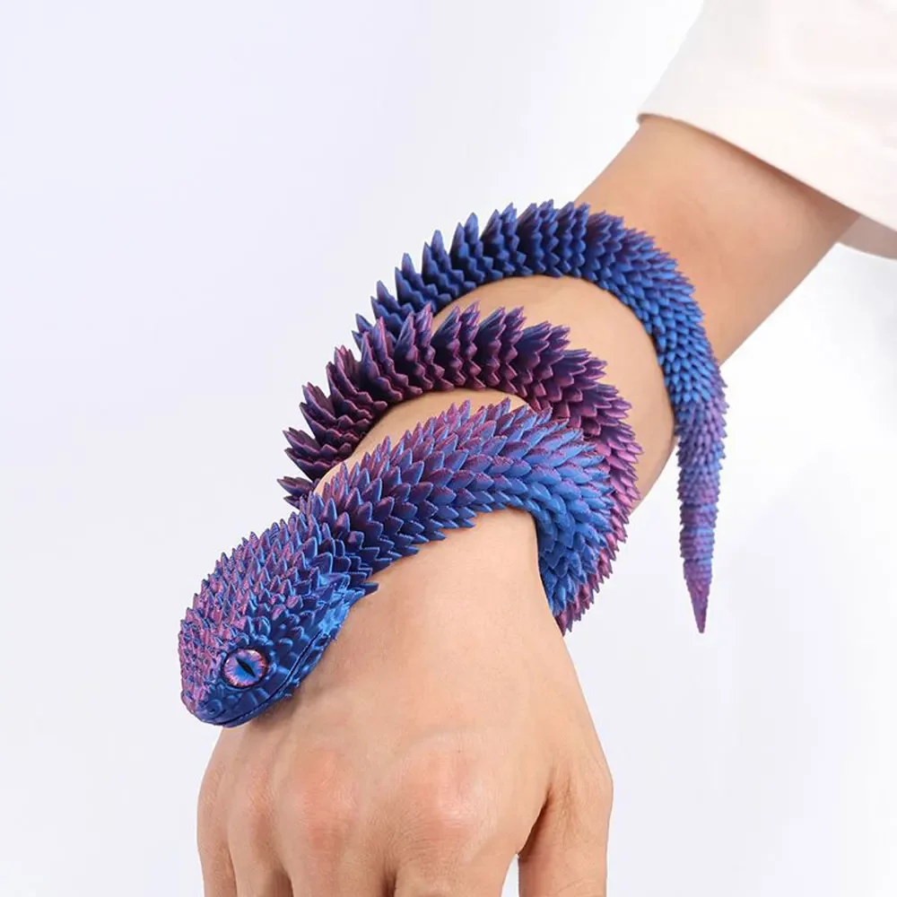 Змея с 3D принтом 2025 год китайского зодиака орнамент фигурка змеи подвижное