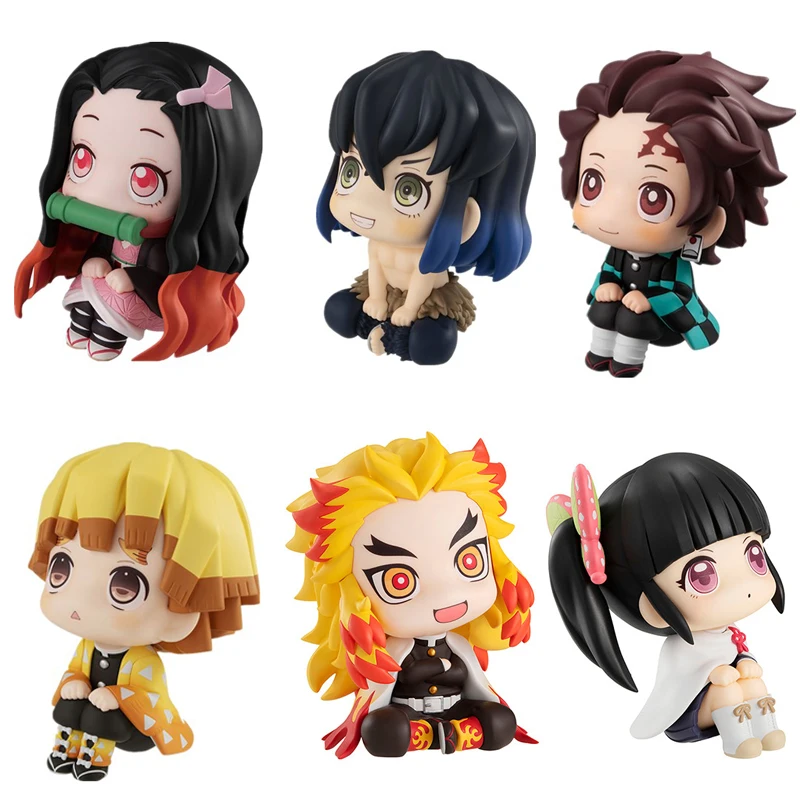 Аниме Фигурка 7 см рассекающий демонов Nezuko Tanjirou Zenitsu Inosuke Kyoujurou Kanawo Kawaii игрушки Q