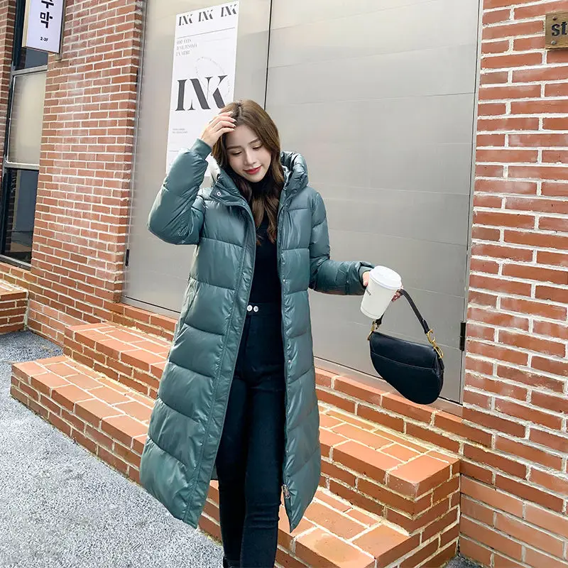 Winter Losse Hooded Parkas Jackets Women Thicken Warm Long Korean Cotton Padded Coats New Down Cotton Pockets New Ladies S56