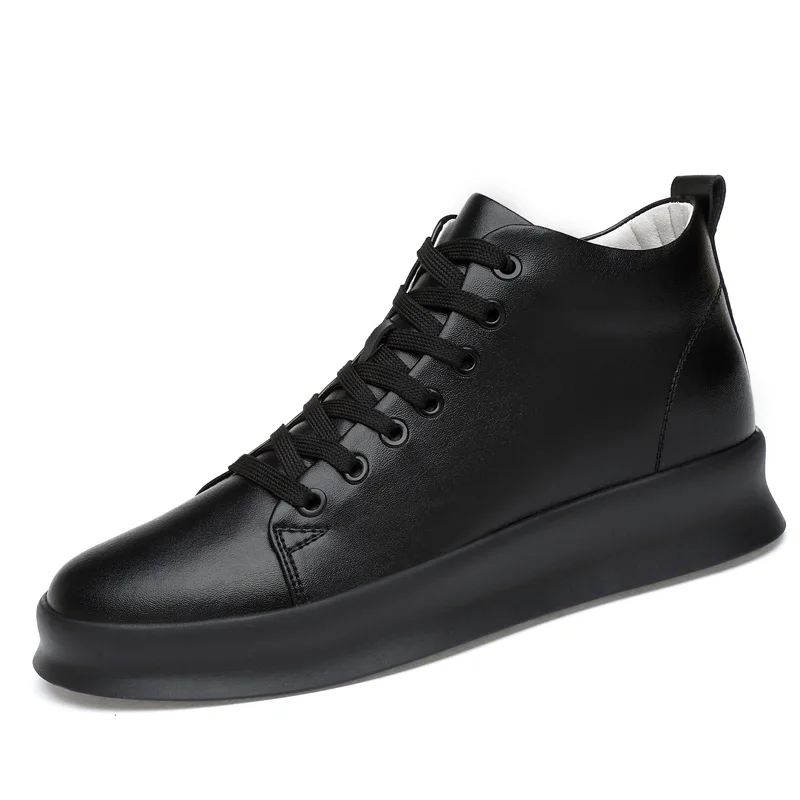 

Small White Shoes Men's 2022 New Fashion Casual Board Shoes for Men Korean Tide Strap Invisible Inside Taller 8CM Male Sneakers