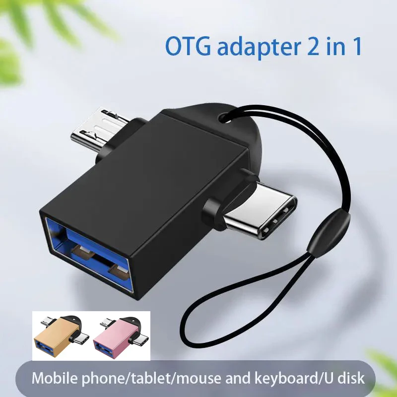 Адаптер OTG 2-в-1 внешний адаптер 3 0 Master в Micro USB-A и Штекерный разъем типа C для MacBook