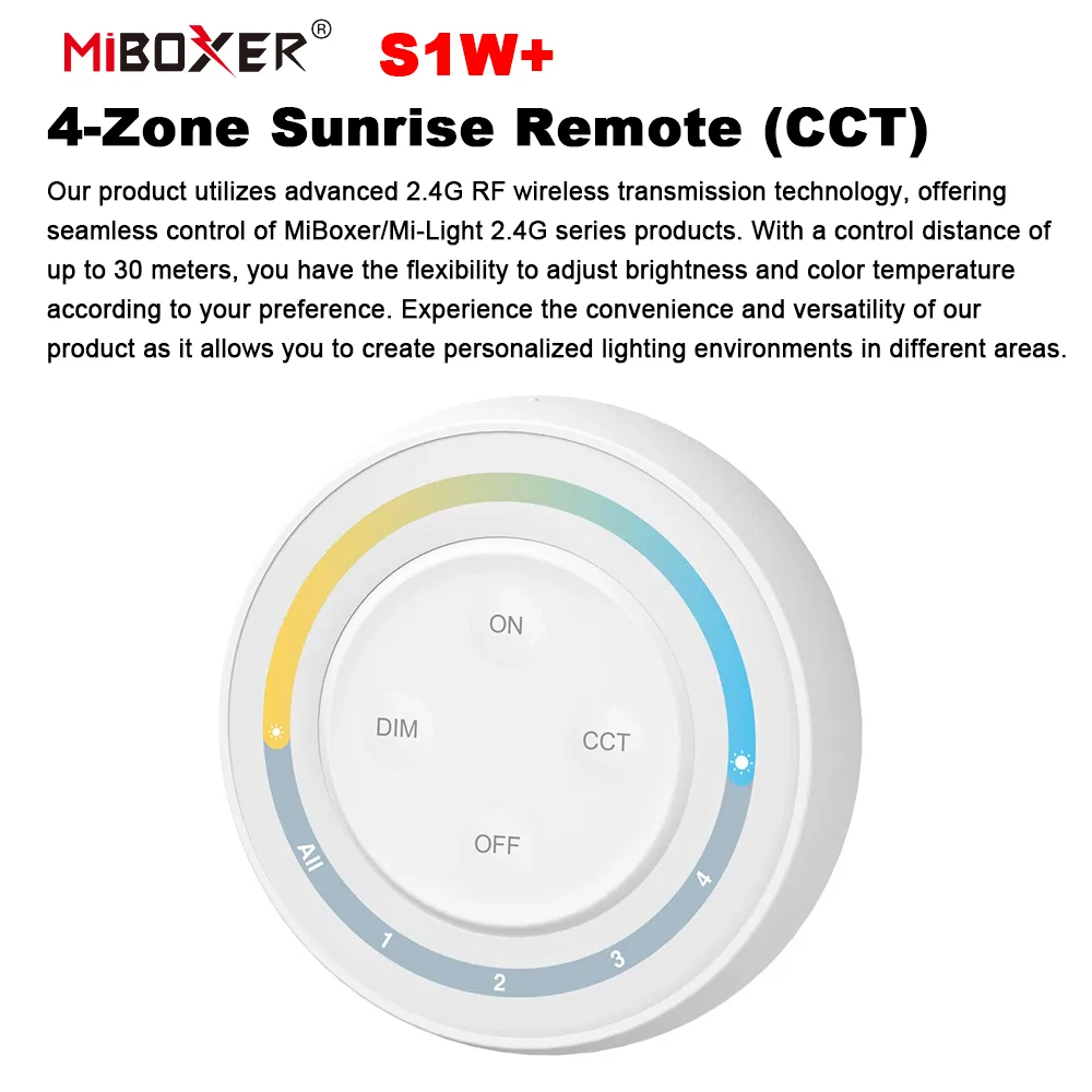 

MiBoxer S1W 4-зонный RGB пульт дистанционного управления