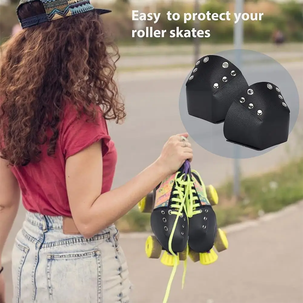 

1pair Roller Skate Toe Cap Guards Ice Skates Leather Toe Shoe Cover New Protector Cap Sport Protective Toe Accessories A4r3