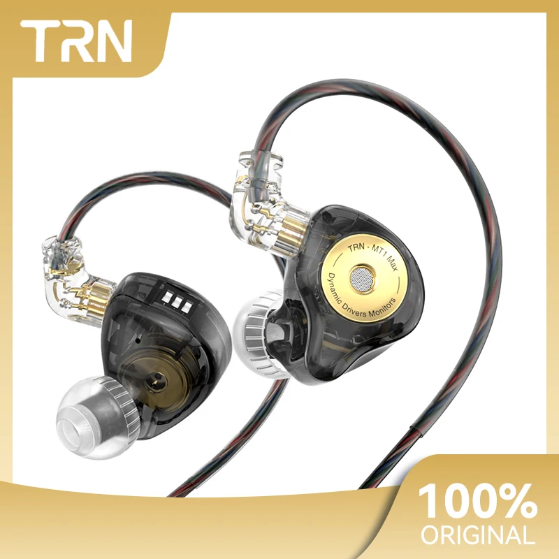 

TRN MT1 MAX In-Ear Earphone Dual Magnet Dynamic Driver Wired with Tuning Switch Cancelling HIFI Earbuds Bass Headset MT4 MT3