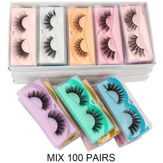 

Pairs False Eyelashes Wispy 3D Faux Mink Lashes Pack Dramatic Soft Reusable Fake Eyelashes Bulk Lashes Wholesale Items
