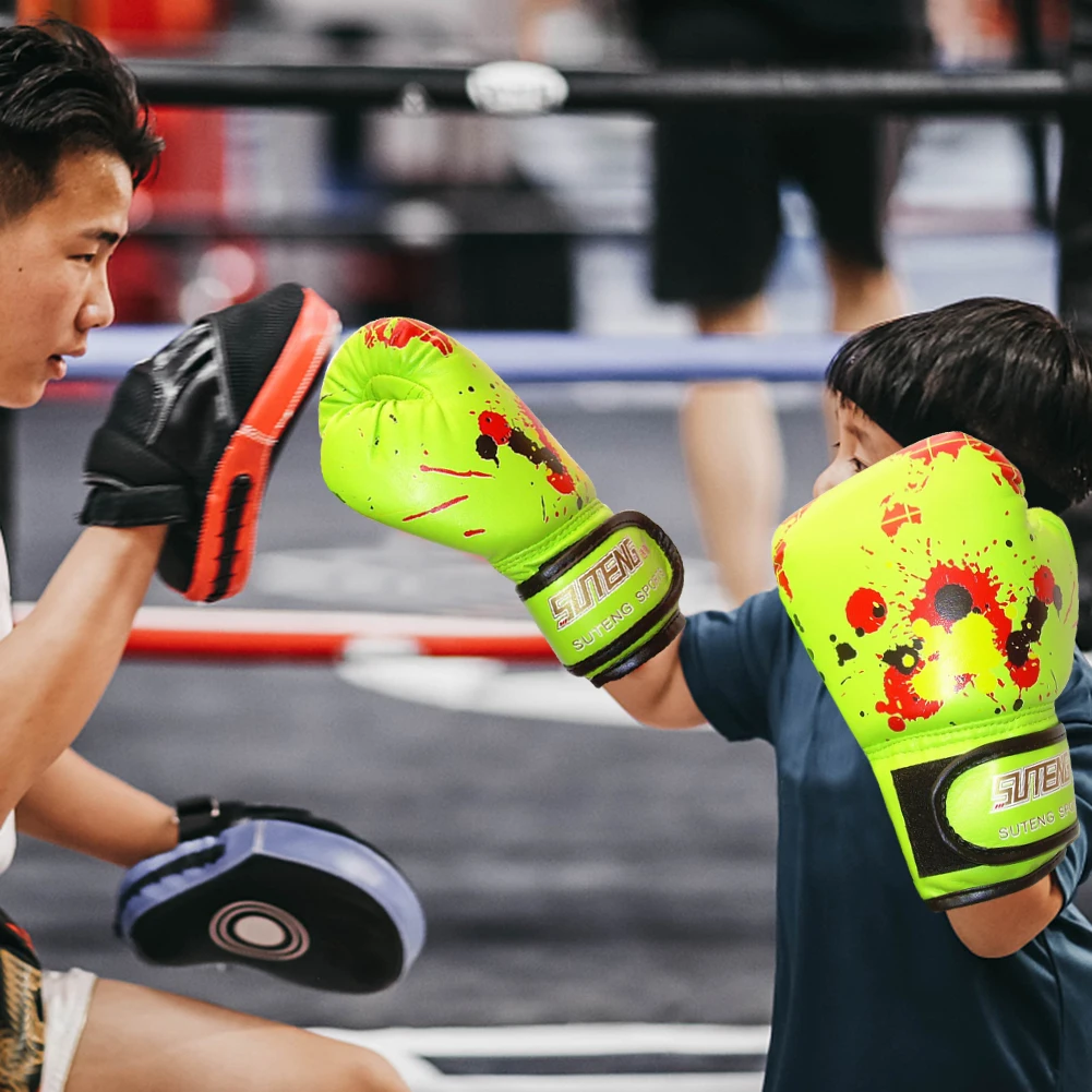 

1 пара, детские боксерские перчатки из ПУ кожи