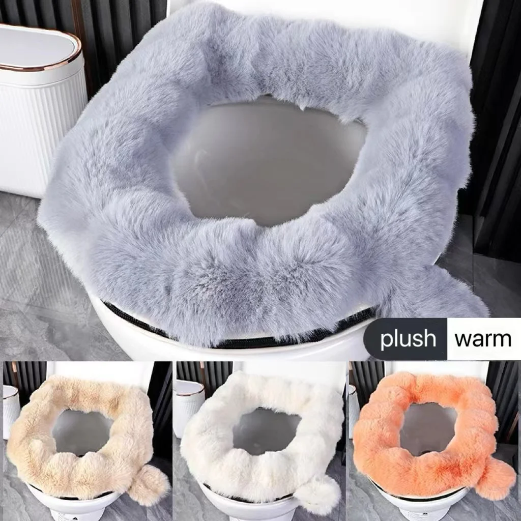 Плюшевый чехол для сиденья унитаза