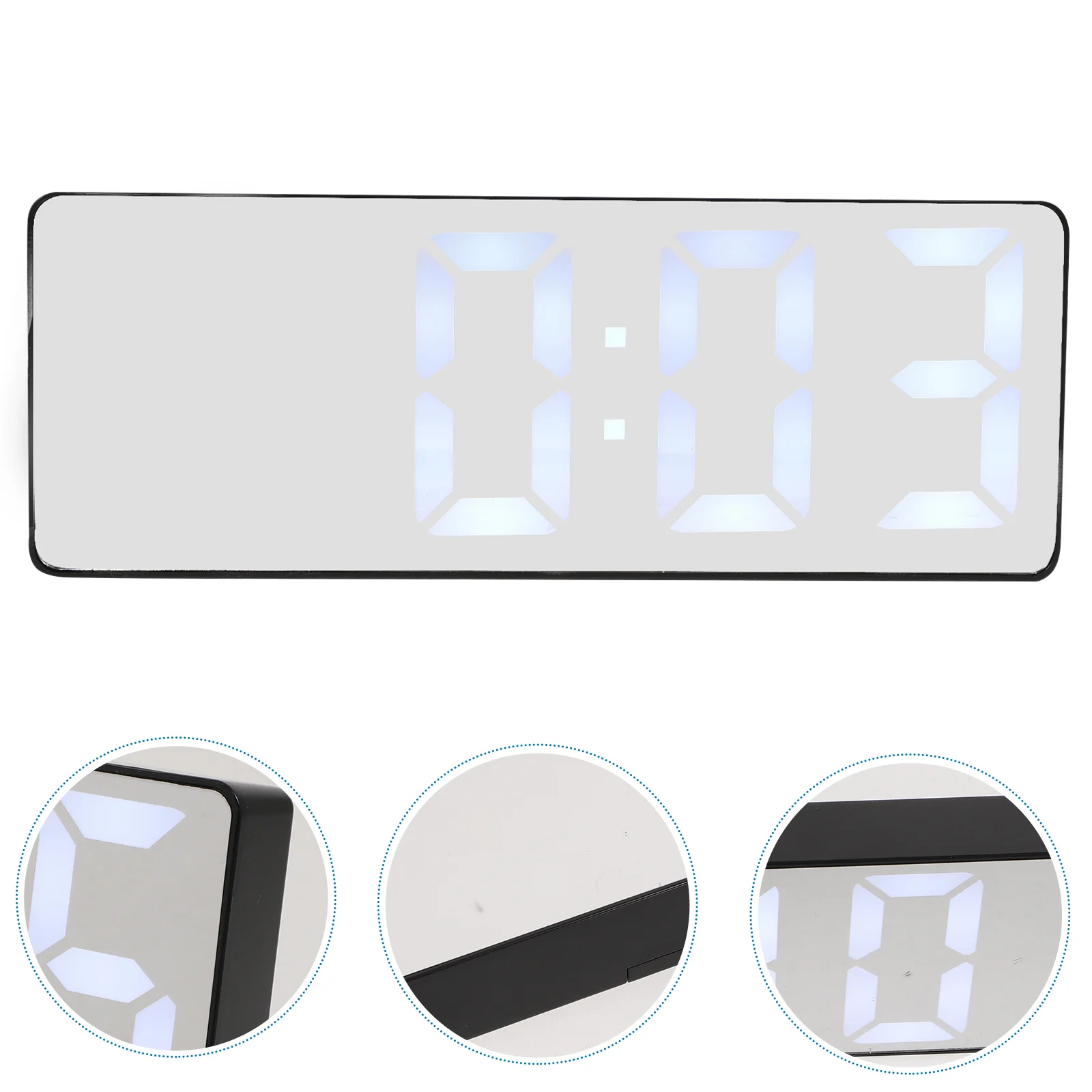 

Clock Digital Alarm Clocks Bedroom Electric Desk Led Mirror Display Electronic Alarms Room Loud Classroom Large Living Bedrooms