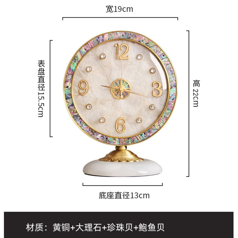 Латунные маленькие настольные часы украшение для дома с орнаментом креативные