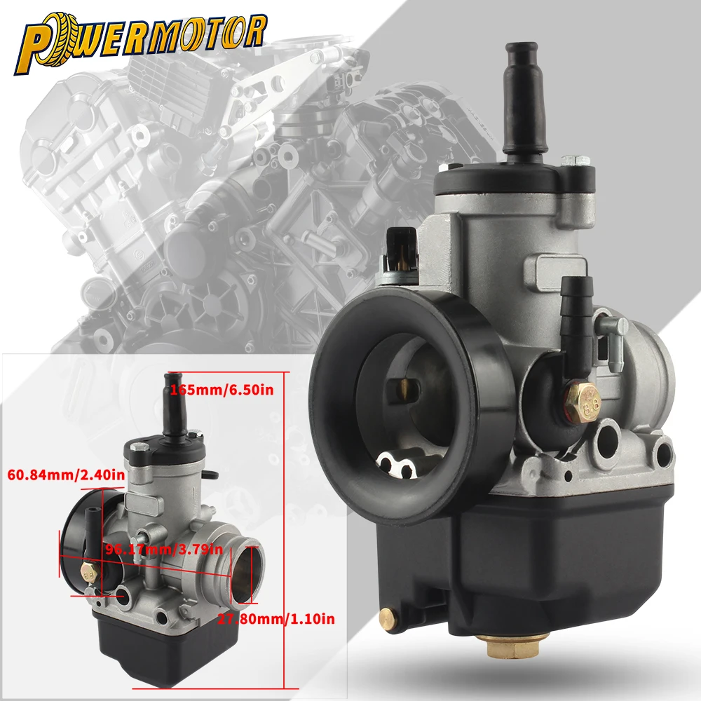 Фото Карбюратор для мотоцикла Dellorto PHBH 28 30 28BS 30BS для Yamaha TZR Piaggio Kart ATV UTV 4T R3311 R3488, модифицированный для мотокросса №1