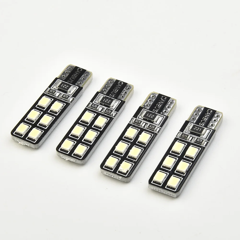 

4Pcs/Set Car LED Lights T10-12SMD-2835 6000K White Error Free For Mercedes-Benz W204 C300 C350 DC12V Eyebrow Bulb Lamp
