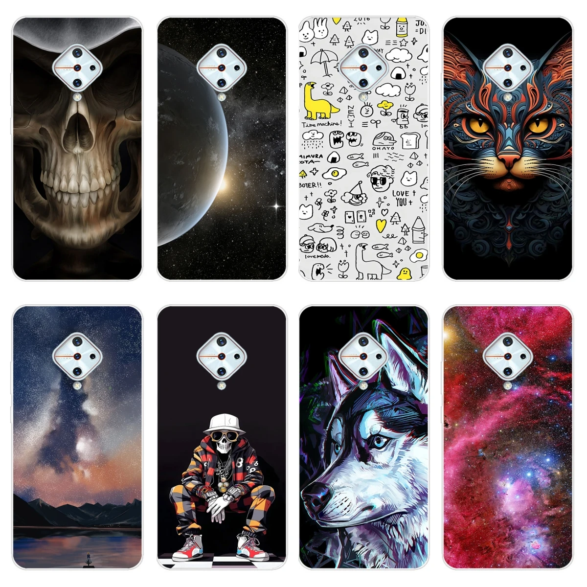 ДЛЯ vivo V17 Чехол Мягкий силиконовый чехол из ТПУ для телефона Vivo 1920 Coque v17 Россия S1 Pro