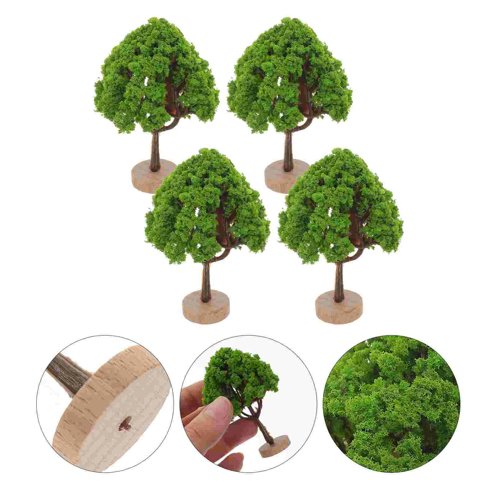 

4pcs Scenery Landscape Miniature Trees Sand Table Architecture Building DIY Trees