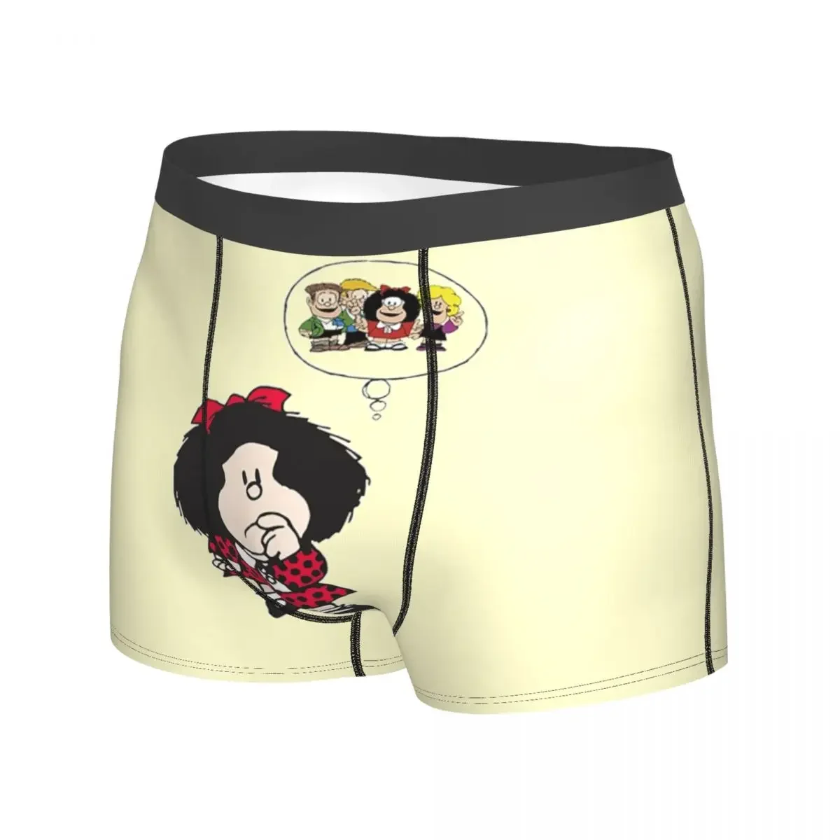 Мужские комиксы Mafalda Quino мультяшное нижнее белье винтажный юмор сексуальные