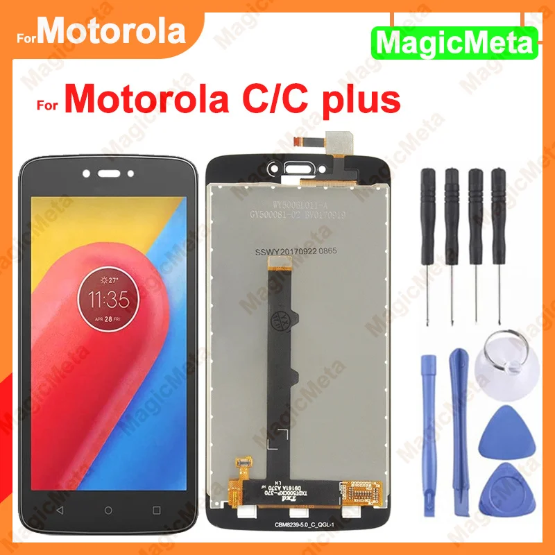 

5-дюймовый дисплей для Motorola Moto C, сенсорный ЖК-экран, дигитайзер, сенсорная панель в сборе для Motorola Moto C Plus, запасные части