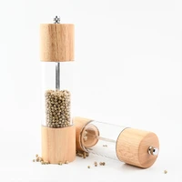 68 inch salt and pepper grinder mill oak wood seasonings shakers adjustable coarseness ceramic grinder easy to use kitchen tool