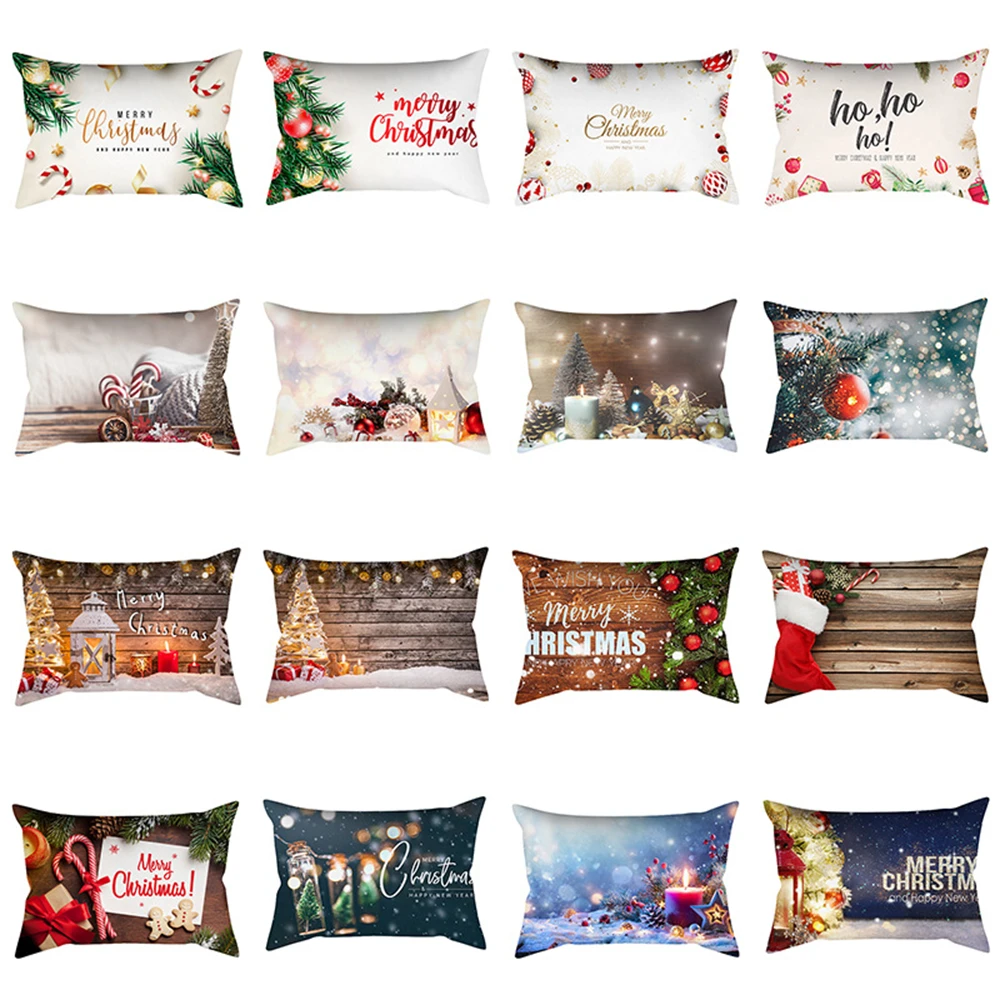 

30x50cm Merry Christmas Cushion Cover Ornaments Christmas Deco For Home Cristmas Decor Navidad New Year Gift 2023 Xmas Natal