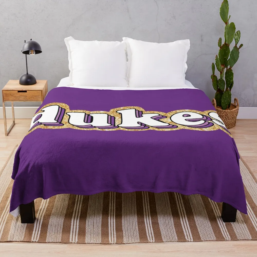 

JAMES MADISON UNIVERSITY Dukes GlitterThrow Blanket blanket for baby