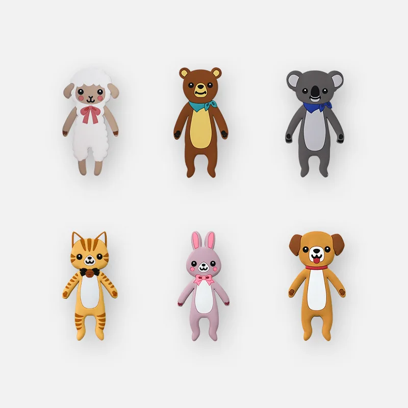 

Cute Cartoon Animal Hook Clip Universal Gadgets Organizer Racks Wall-mounted Sundries Holder Multifunction Animal Keys Hooks