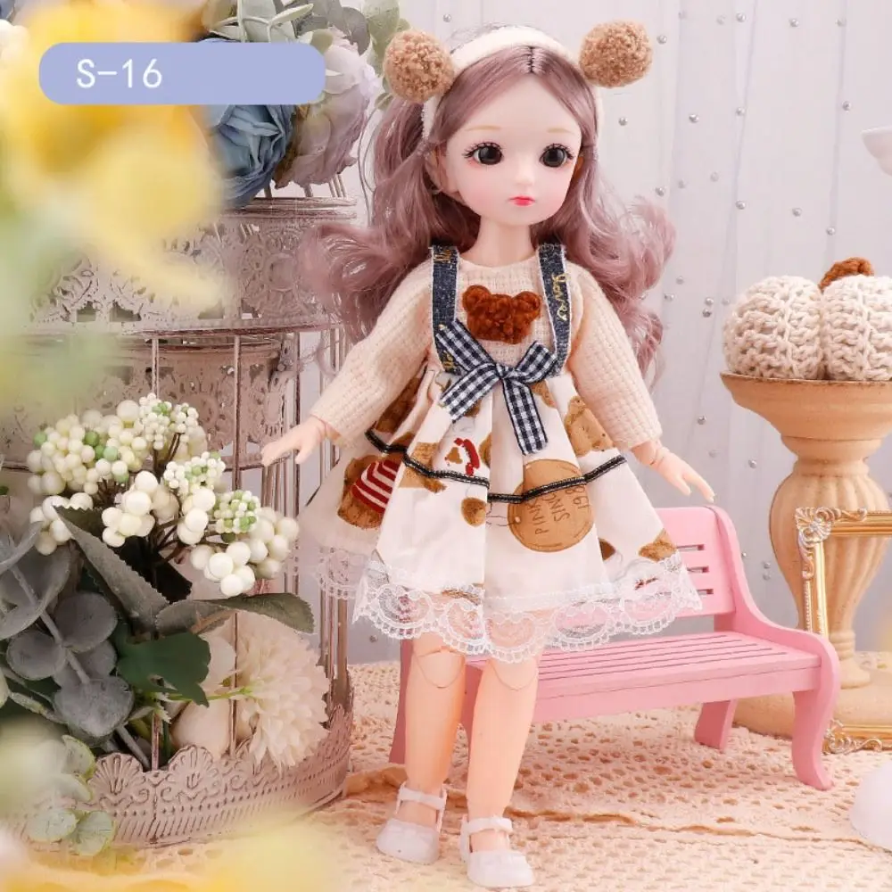 Фото Блондинка 1/6 bjd куклы, игрушки DIY с одеждой коричневые глаза 30 см шарнирные игрушки наряд красочная шарнирная кукла детская игрушка №5