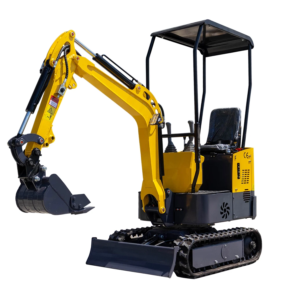 Big discount! 1ton mini Crawler excavator micro digger with hydraulic bagger with auger hammer
